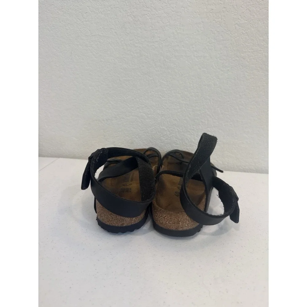 Birkenstock Yara Sandals Womens 40 Ankle Strap Casual Comfort Low Top Flat Brown